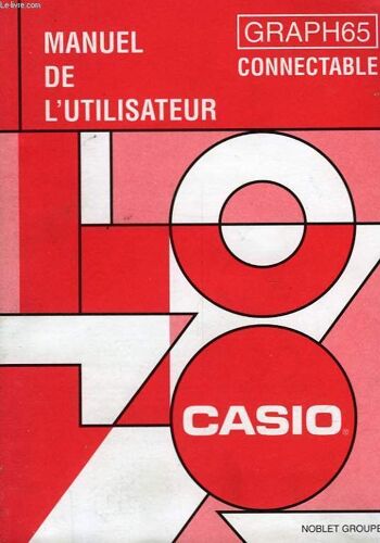 Manuel De L'utilisateur Casio Graph 65