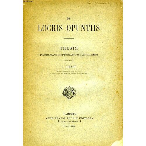 De Locris Opuntiis (Thesis)