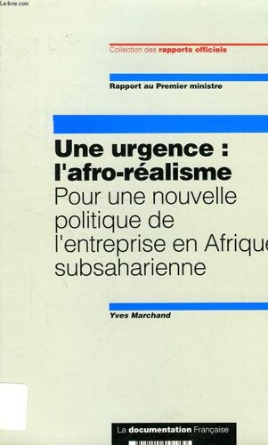 Une Urgence, L'afro-Réalisme - Pour Une Nouvelle Politique De L'entreprise En Afrique Subsaharienne
