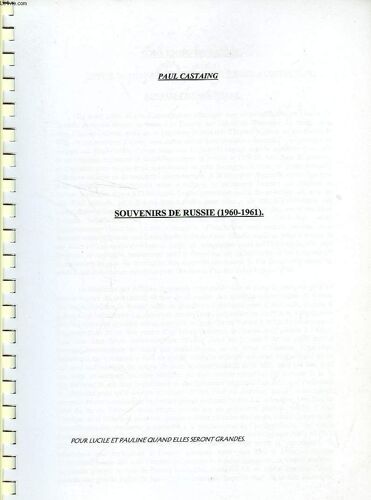 Souvenirs De Russie (1960-1961)