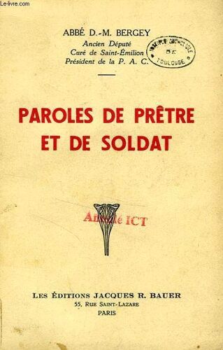 Paroles De Pretre Et De Soldat