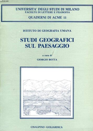 Studi Geografici Sul Paesaggio