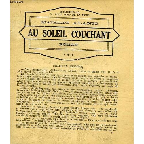 Au Soleil Couchant