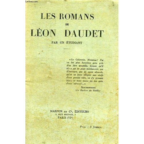 Les Romans De Leon Daudet