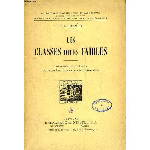 Les Classes Dites Faibles