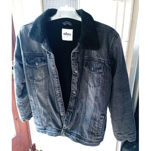 Veste En Jean Doublé Sherpa 12 Ans (140-152).