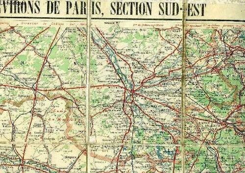Carte Taride, Routiere Pour Automobilistes & Cyclistes, N° 7, Environs De Paris, Section Sud-Est
