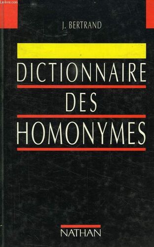 Dictionnaire Des Homonymes