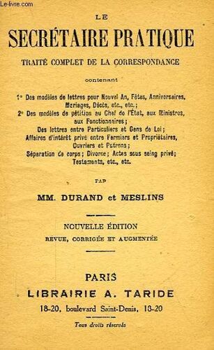 Le Secretaire Pratique, Traite Complet De La Correspondance