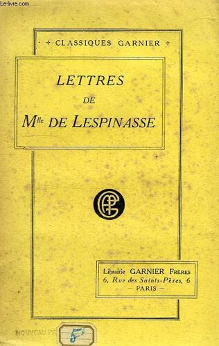 Lettres De Mlle De Lespinasse