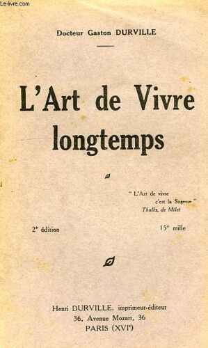 L'art De Vivre Longtemps