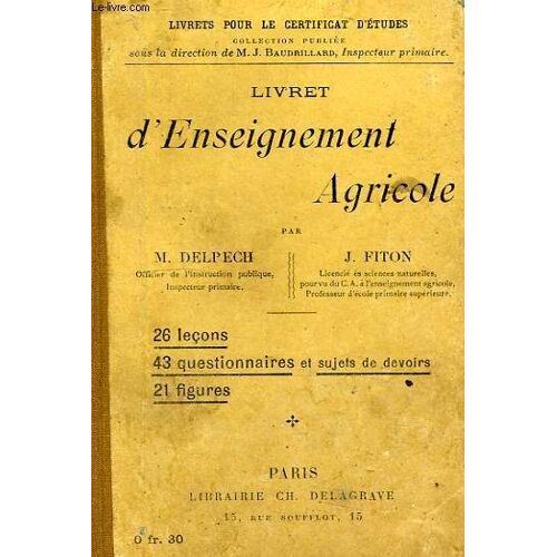 Livret D'enseignement Agricole