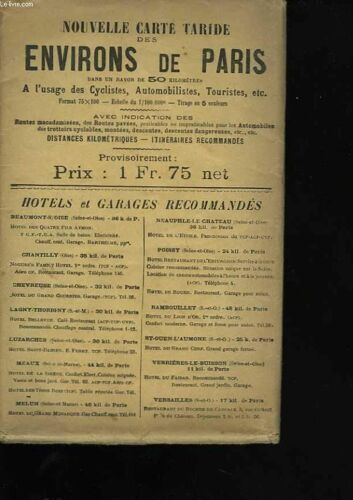 Nouvelle Carte Taride Des Environs De Paris