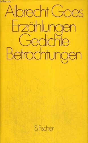 Erz?Hlungen, Gedichte, Betrachtungen