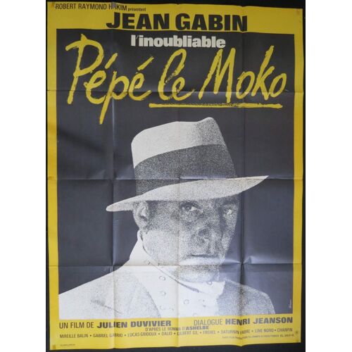 Jean Gabin - Pépé Le Moko * Julien Duvivier - Film De 1936 - Affiche De Cinéma - 120x160 Cm * Jean Gabin ; Mireille Balin ; Line Noro - Dessin De Ferracci - Movie Poster -