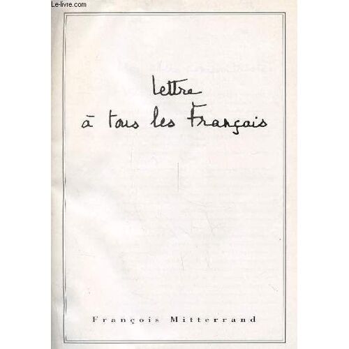 Lettre A Tous Les Francais