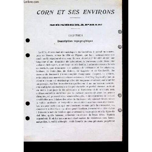 Corn Et Ses Environs (Exemplaire Polycopié)
