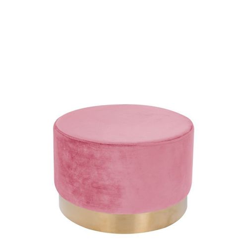 Paris Prix - Pouf Rond Déco "Nano" 55cm Rose Foncé