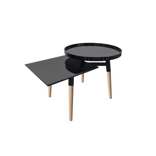 Table d'Appoint Design "Butler" 77cm Noir
