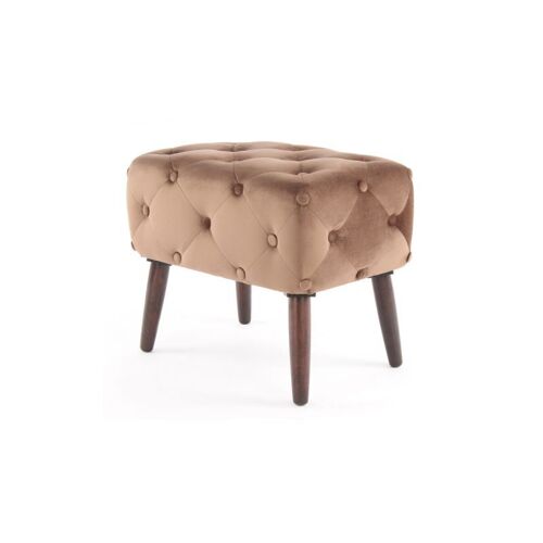 Tabouret en Velours "Piano" 60cm Marron