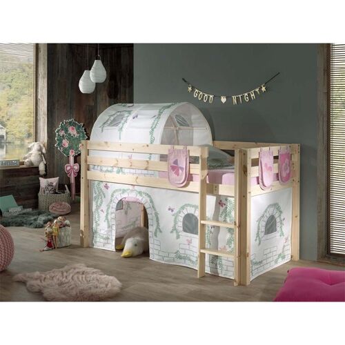 Pack - Lit Enfant, Tente, Tunnel & 3 Pochettes "Pino Birdy" Naturel