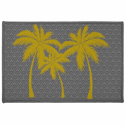 Tapis Déco Imprimé "Pure Line" 40x60cm Or & Gris