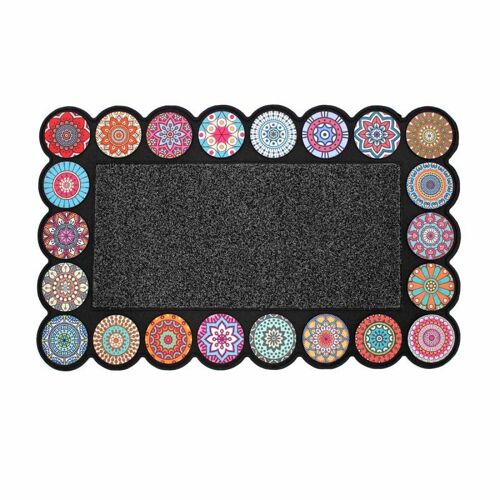 Paris Prix - Tapis D'entrée Imprimé "Rosacolor" 45x75cm Multicolore