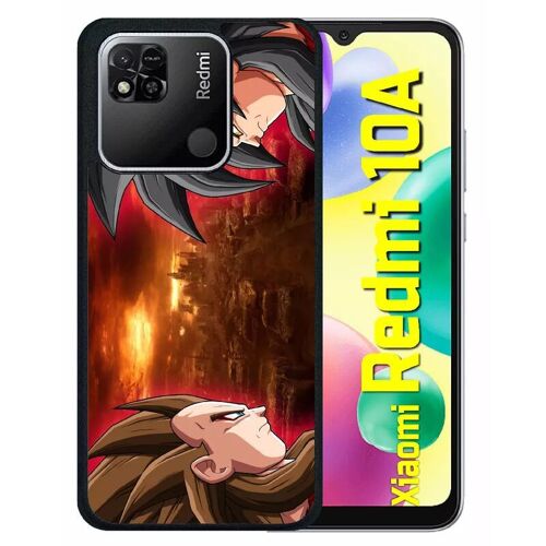 Coque Pour Redmi 10a - San Guko Vs Vegeta - Silicone - Noir