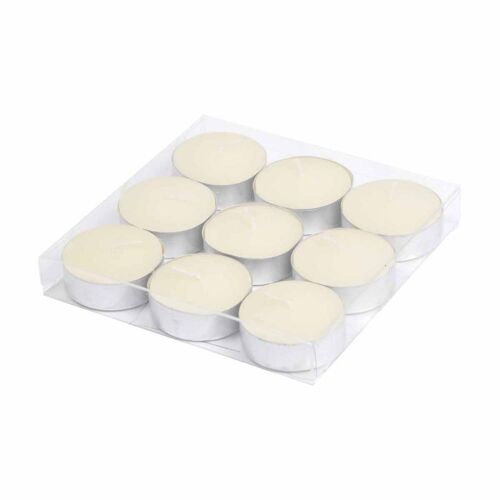 Lot de 9 Bougies Parfumées Chauffe-Plat "Gaïa" 3cm Vanille