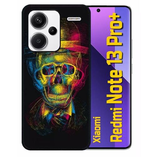 Coque Pour Redmi 13 Pro+ - Tete De Mort En Lumiere - Silicone - Noir