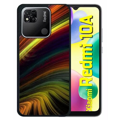 Coque Pour Redmi 10a - Colorfull Arc En Ciel - Silicone - Noir