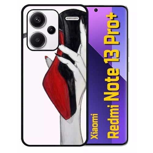 Coque Pour Redmi 13 Pro+ - Escarpins Rouge Et Noir - Silicone - Noir