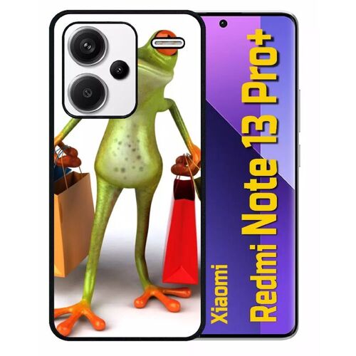 Coque Pour Redmi 13 Pro+ - Grenouille Shopping - Silicone - Noir