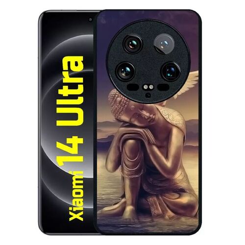 Coque Pour Xiaomi 14 Ultra - Buddha - Silicone - Noir