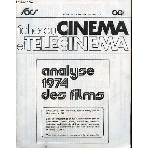 Fiches Du Cinema Et Telecinema N° 509