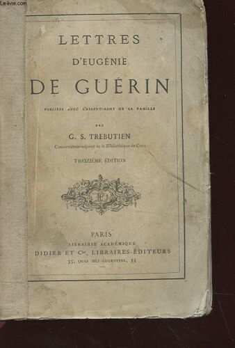 Lettres D'eugenie De Guerin