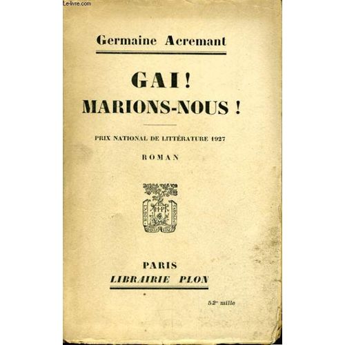 Gai ! Marions-Nous !