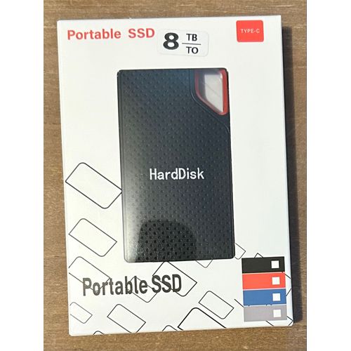 Disque dur externe HardDisk 8 To portable SSD Type-C gen 1