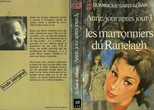 Anne, Jour Apres Jour Les Marronniers Du Ranelagh - Tome 3