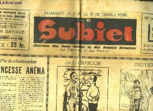 Le Subiet N°3 - 55e Année : P'rr La Chatounère Princesse Anéma