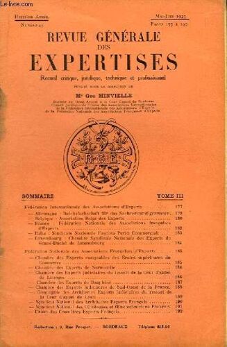 Revue Générale Des Expertises. N°45 - 8ème Année : Annuaire Des Groupements D'experts Fédérés