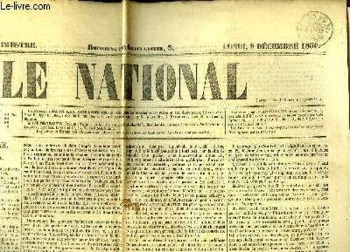 Journal Le National, Du Lundi 9 Décembre 1850 : L'egalité Devant La Loi