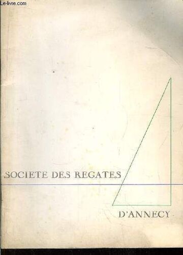 Catalogue De La Société Des Régates D'annecy