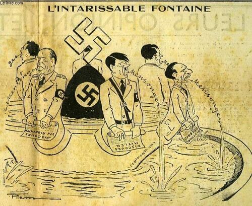 Caricature D'hitler L'intarissable Fontaine, Extraite Du Journal La Victoire N°7994 - 28ème Année