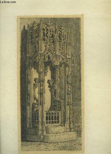 Gravure Du Siège Episcopal De L'eglise Saint Seurin, À Bordeaux