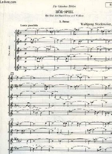 Hör-Spiel Für Fünf Alt-Blockflöten Und Violine