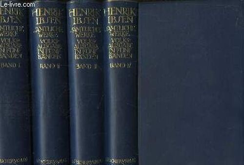 Samtliche Werke. Volume 1 À 4. Manque Le 5ème Volume