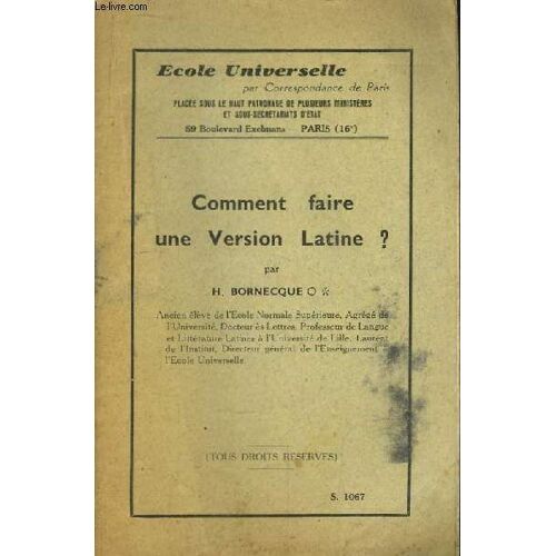 Comment Faire Une Version Latine ?