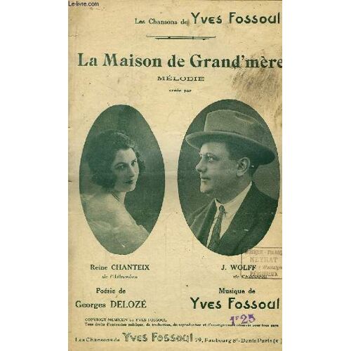 La Maison De Grand'mère. Mélodie. Partition Pour Chant Seul