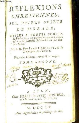 Réflexions Chrétiennes Sur Divers Sujets De Morale. Tome 2nd